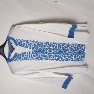 Vineyard Vines Tunic XL blue white cotton